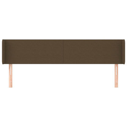 Testiera ad Orecchio Marrone Scuro 203x16x78/88 cm in Tessuto | homemem39