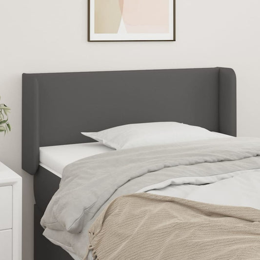 Testiera ad Orecchio Grigio 83x16x78/88 cm in Similpelle | homemem39