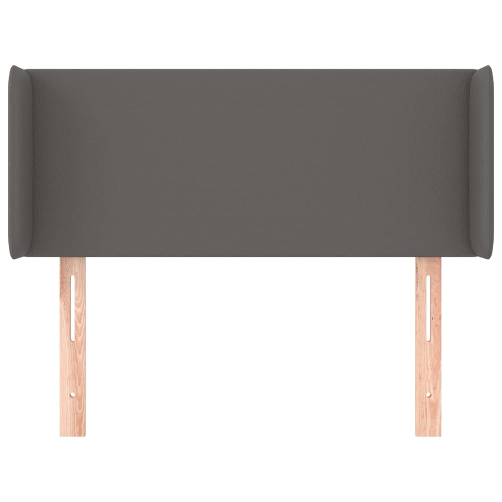 Testiera ad Orecchio Grigio 93x16x78/88 cm in Similpelle | homemem39