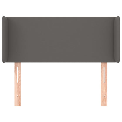 Testiera ad Orecchio Grigio 103x16x78/88 cm in Similpelle - homemem39