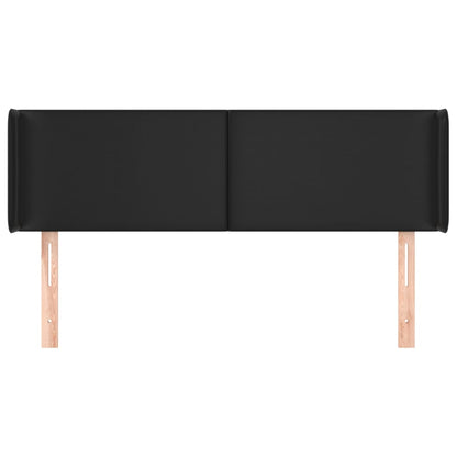 Testiera ad Orecchio Nera 147x16x78/88 cm in Similpelle