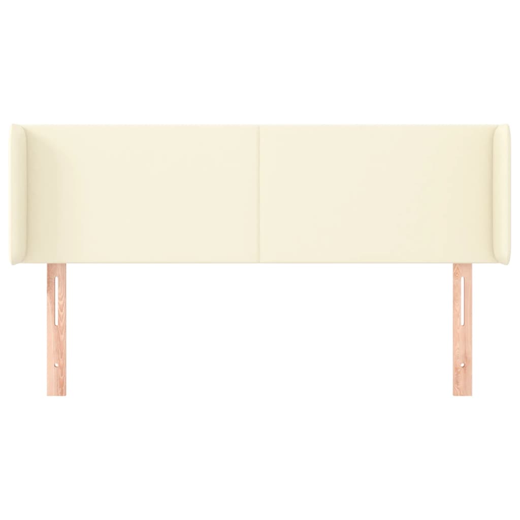 Testiera ad Orecchio Crema 147x16x78/88 cm in Similpelle