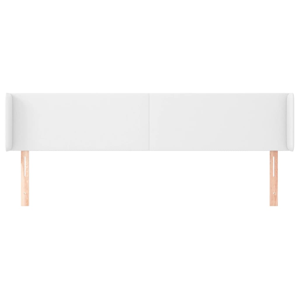 Testiera ad Orecchio Bianca 163x16x78/88 cm in Similpelle - homemem39