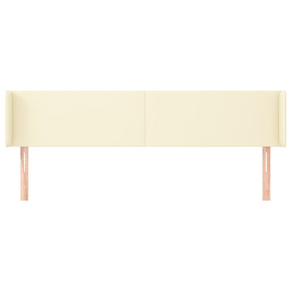 Testiera ad Orecchio Crema 163x16x78/88 cm in Similpelle