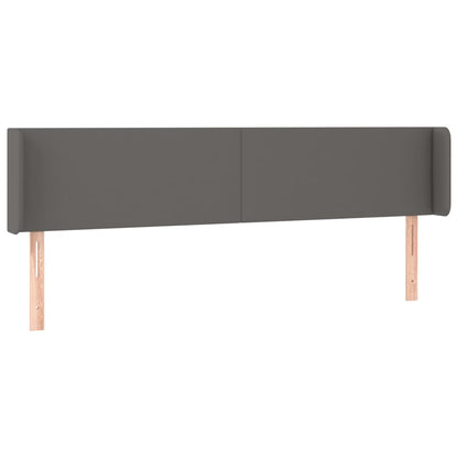 Testiera ad Orecchio Grigia 183x16x78/88 cm in Similpelle | homemem39