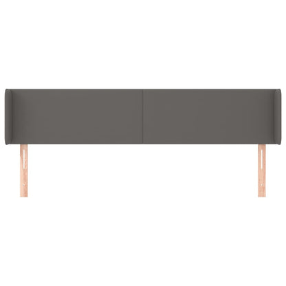 Testiera ad Orecchio Grigia 183x16x78/88 cm in Similpelle | homemem39