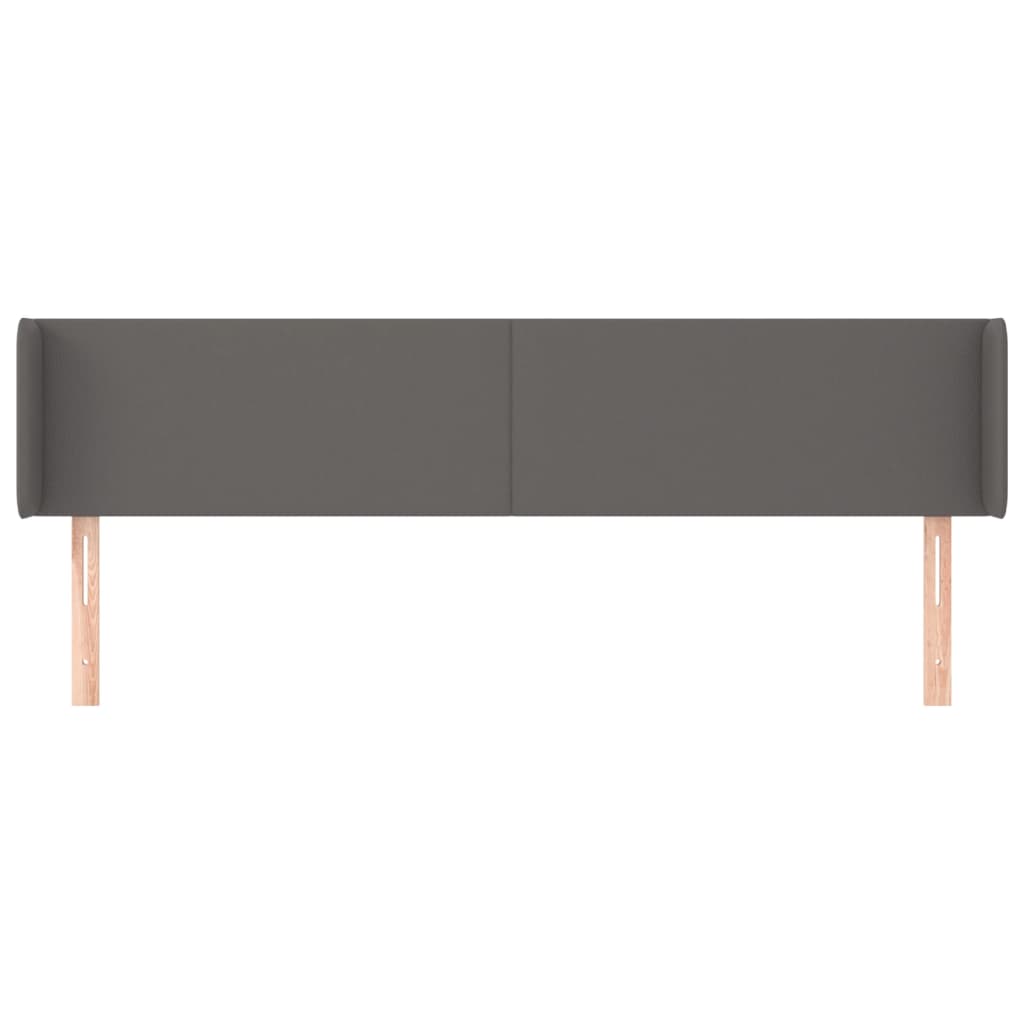 Testiera ad Orecchio Grigio 203x16x78/88 cm in Similpelle | homemem39