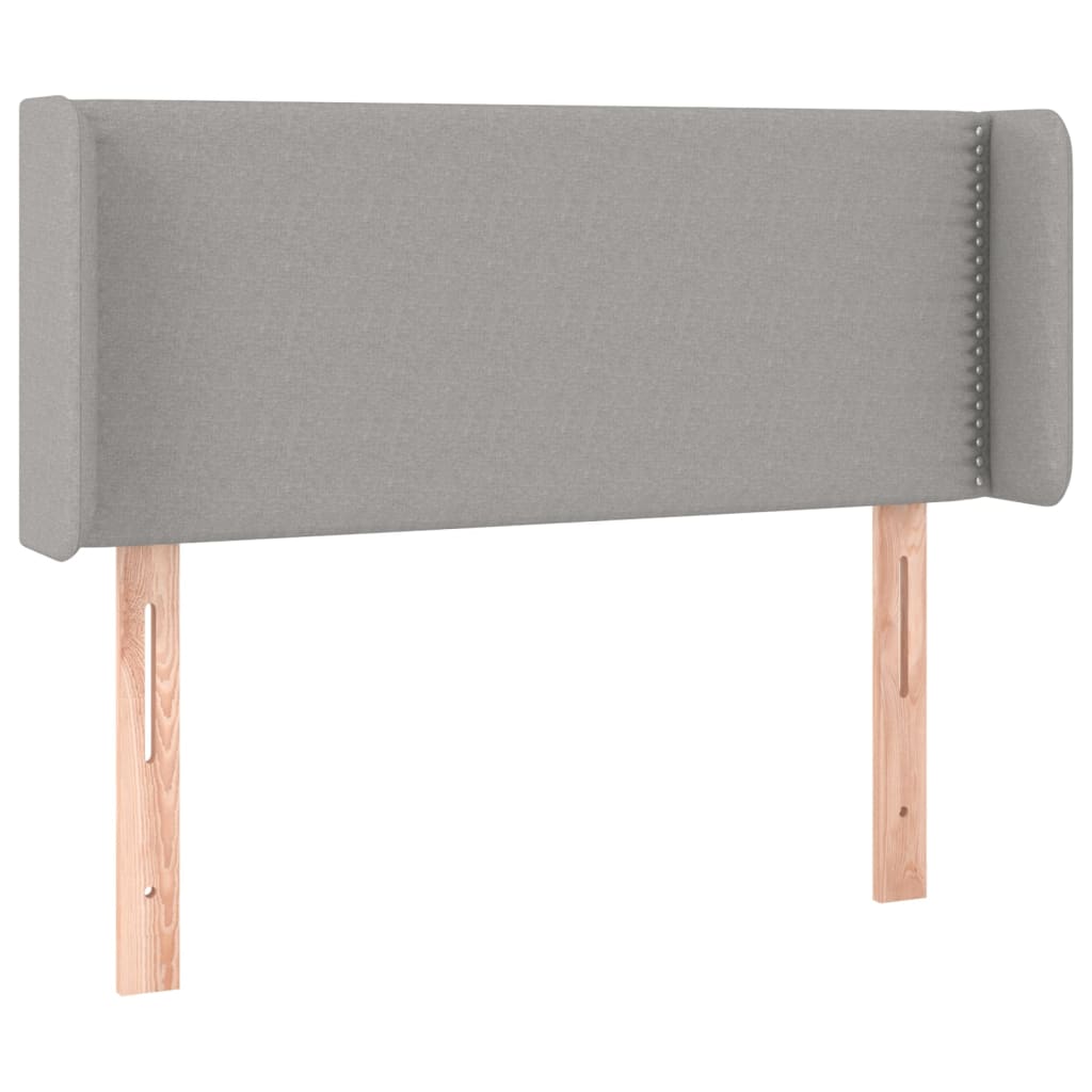 Testiera ad Orecchio Grigio Chiaro 83x16x78/88 cm in Tessuto | homemem39