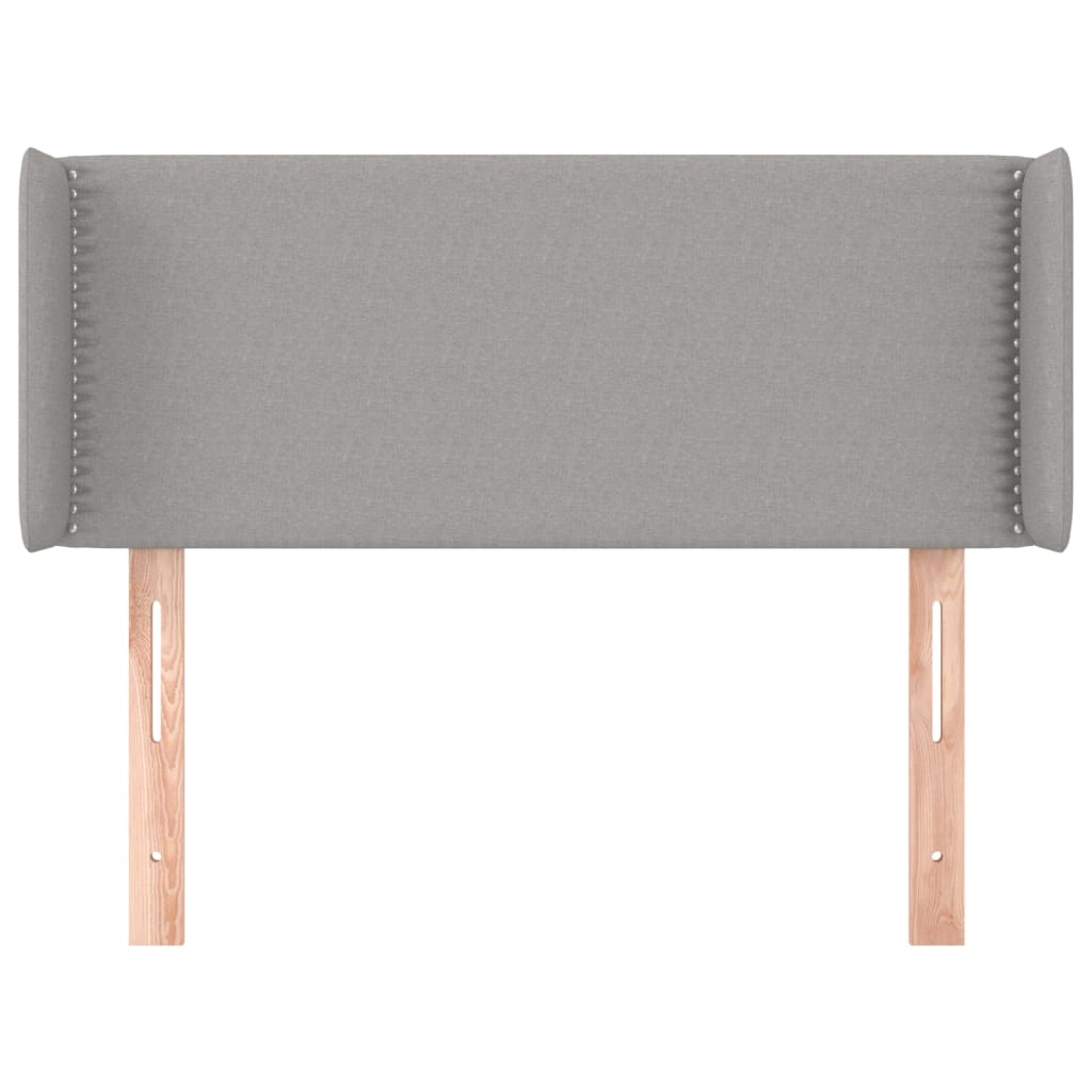 Testiera ad Orecchio Grigio Chiaro 83x16x78/88 cm in Tessuto | homemem39