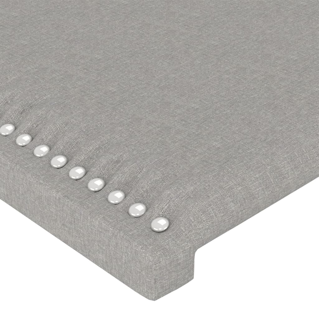 Testiera ad Orecchio Grigio Chiaro 83x16x78/88 cm in Tessuto | homemem39