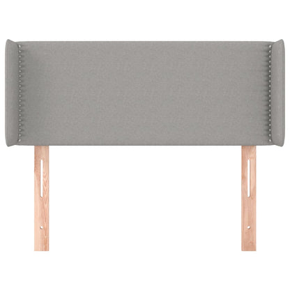 Testiera ad Orecchio Grigio Chiaro 103x16x78/88 cm in Tessuto