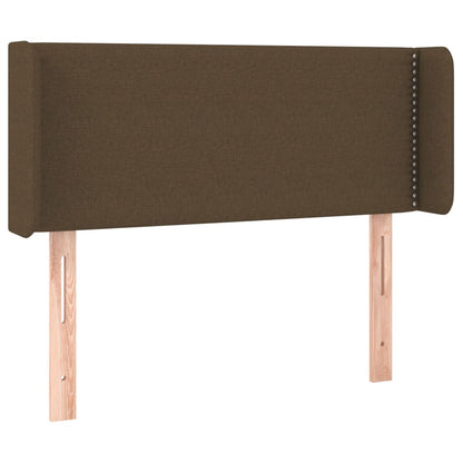 Testiera ad Orecchio Marrone Scuro 103x16x78/88 cm in Tessuto | homemem39