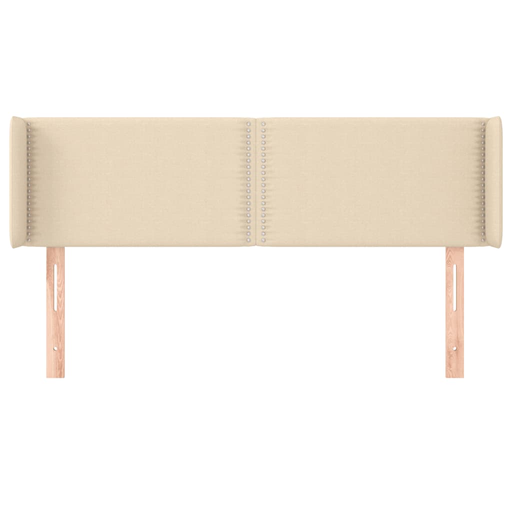 Testiera ad Orecchio Crema 147x16x78/88 cm in Tessuto