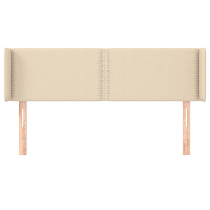 Testiera ad Orecchio Crema 147x16x78/88 cm in Tessuto