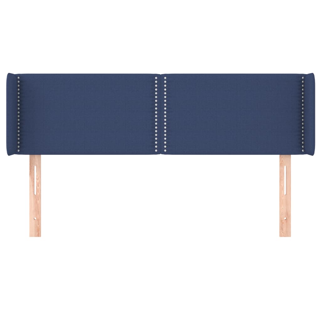 Testiera ad Orecchio Blu 147x16x78/88cm in Tessuto