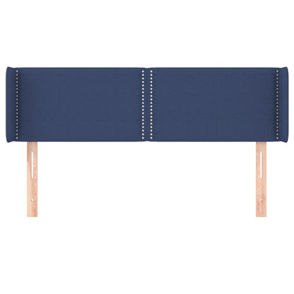 Testiera ad Orecchio Blu 147x16x78/88cm in Tessuto