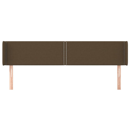 Testiera ad Orecchio Marrone Scuro 183x16x78/88 cm in Tessuto | homemem39