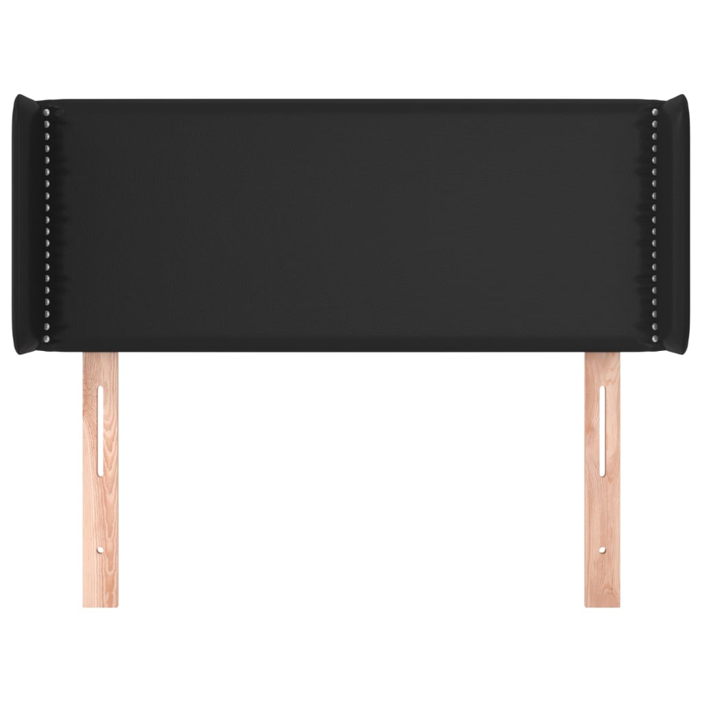 Testiera ad Orecchio Nera 103x16x78/88 cm in Similpelle