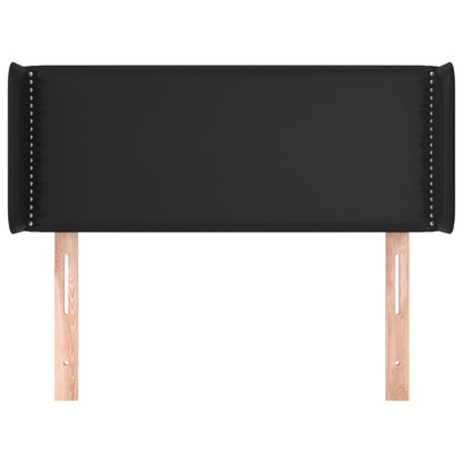 Testiera ad Orecchio Nera 103x16x78/88 cm in Similpelle