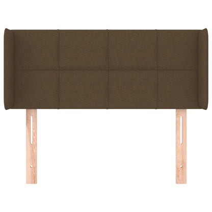 Testiera ad Orecchio Marrone Scuro 83x16x78/88 cm in Tessuto | homemem39