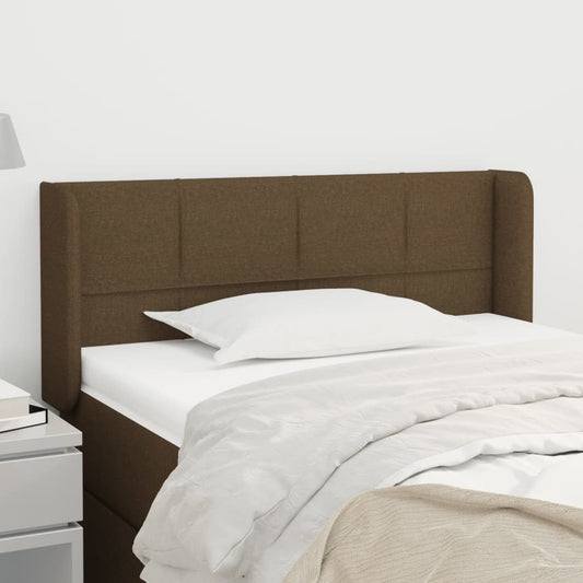 Testiera ad Orecchio Marrone Scuro 83x16x78/88 cm in Tessuto | homemem39