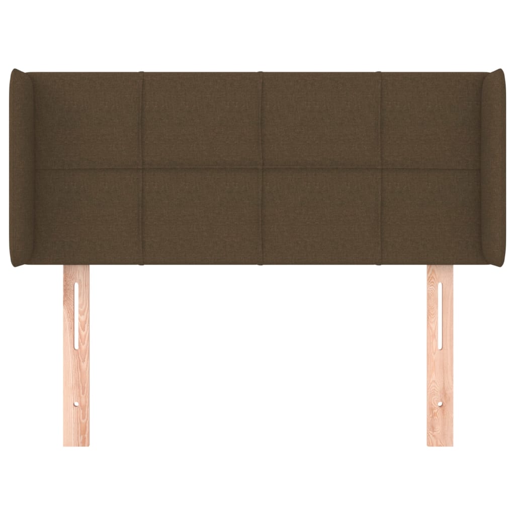 Testiera ad Orecchio Marrone Scuro 93x16x78/88 cm in Tessuto | homemem39