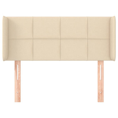 Testiera ad Orecchio Crema 103x16x78/88 cm in Tessuto