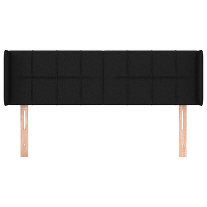 Testiera ad Orecchio Nera 147x16x78/88 cm in Tessuto | homemem39