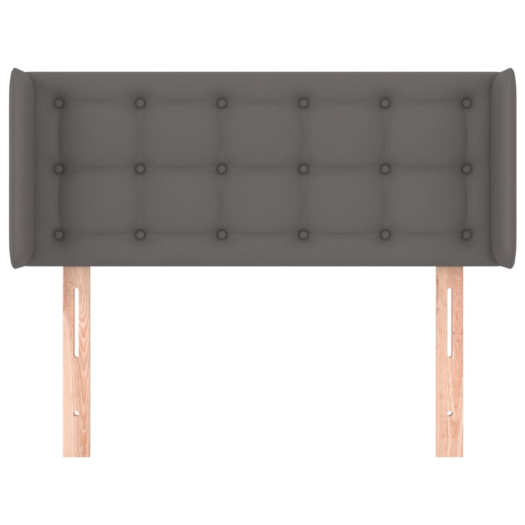 Testiera ad Orecchio Grigio 103x16x78/88 cm in Similpelle