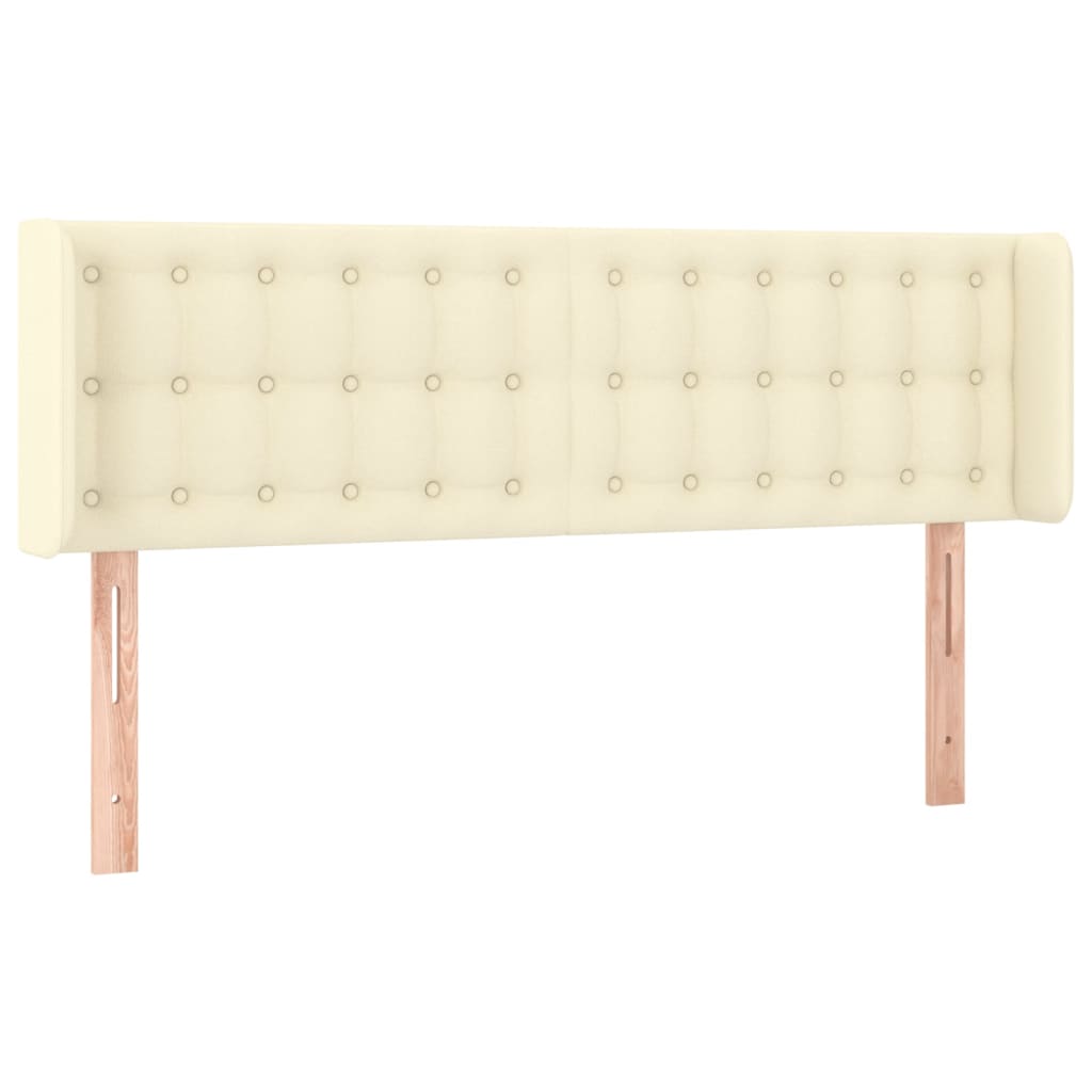 Testiera ad Orecchio Crema 147x16x78/88 cm in Similpelle