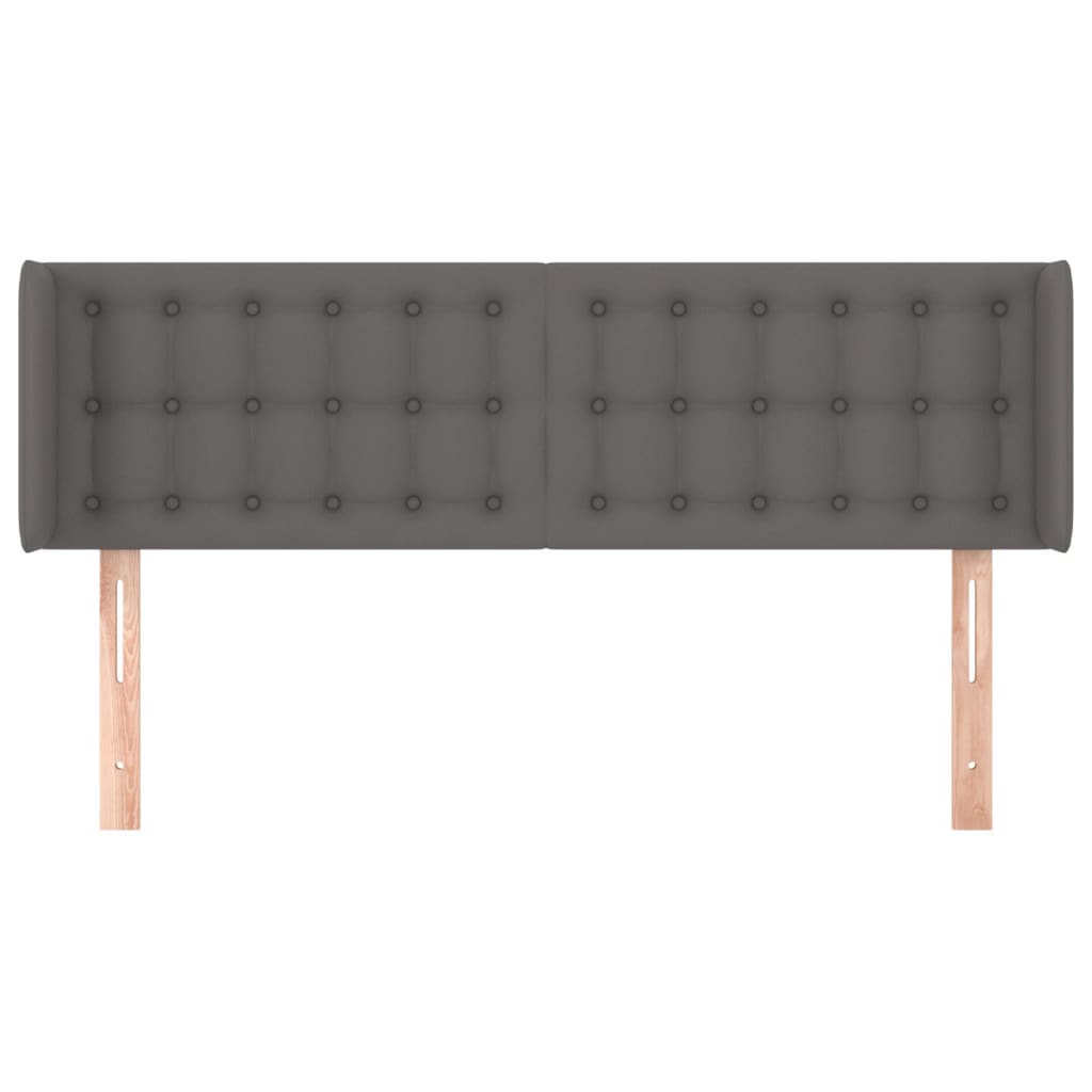 Testiera ad Orecchio Grigio 147x16x78/88 cm in Similpelle - homemem39