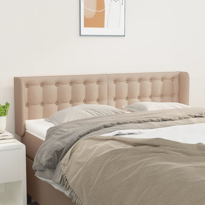 Testiera ad Orecchio Cappuccino 147x16x78/88 cm in Similpelle