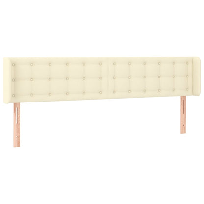 Testiera ad Orecchio Crema 163x16x78/88 cm in Similpelle | homemem39