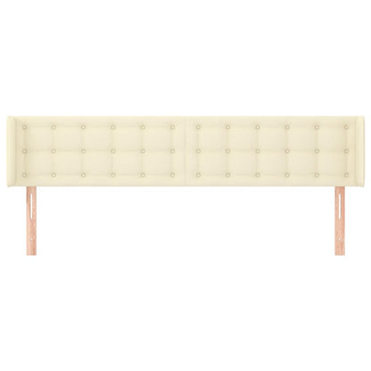 Testiera ad Orecchio Crema 163x16x78/88 cm in Similpelle | homemem39