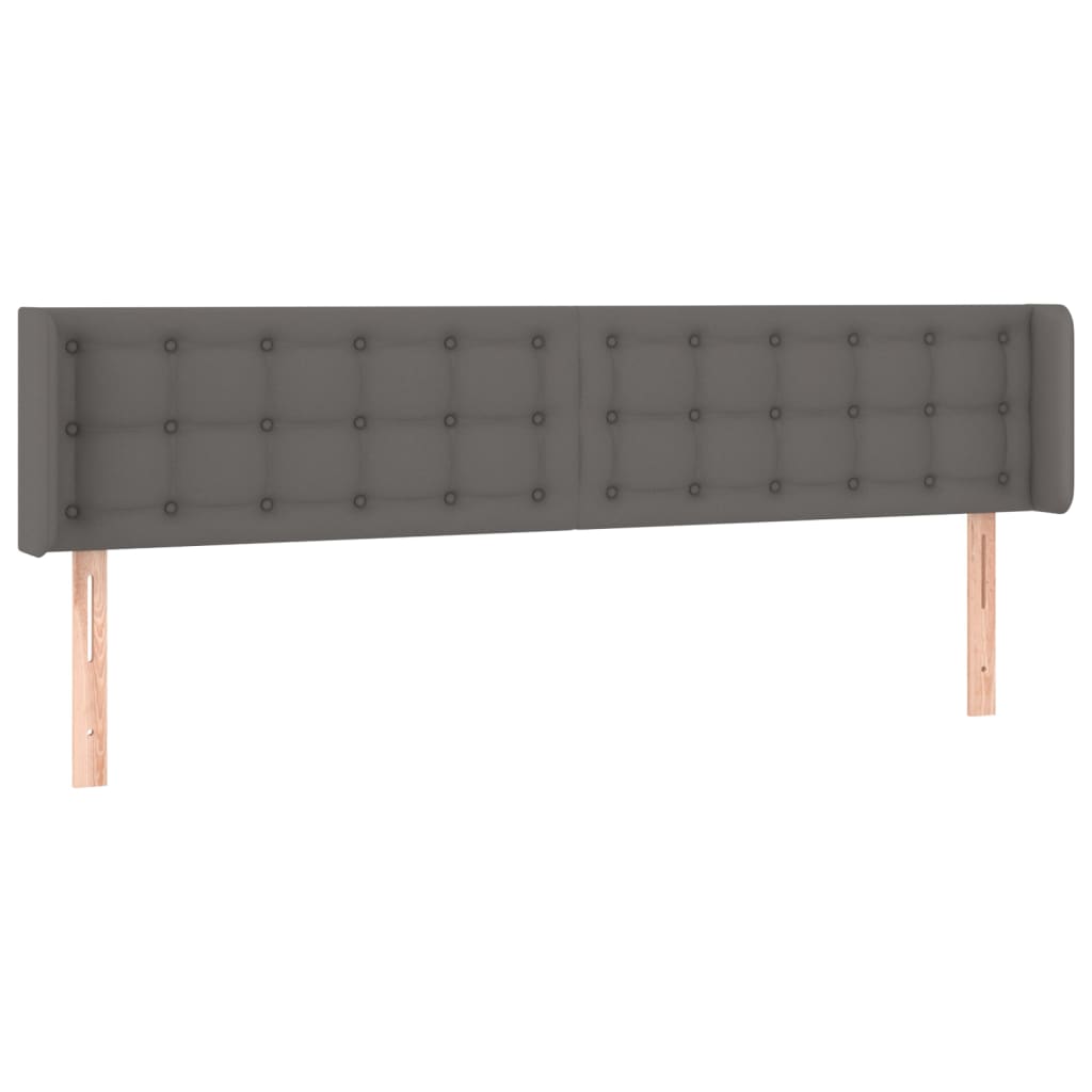 Testiera ad Orecchio Grigio 163x16x78/88 cm in Similpelle | homemem39