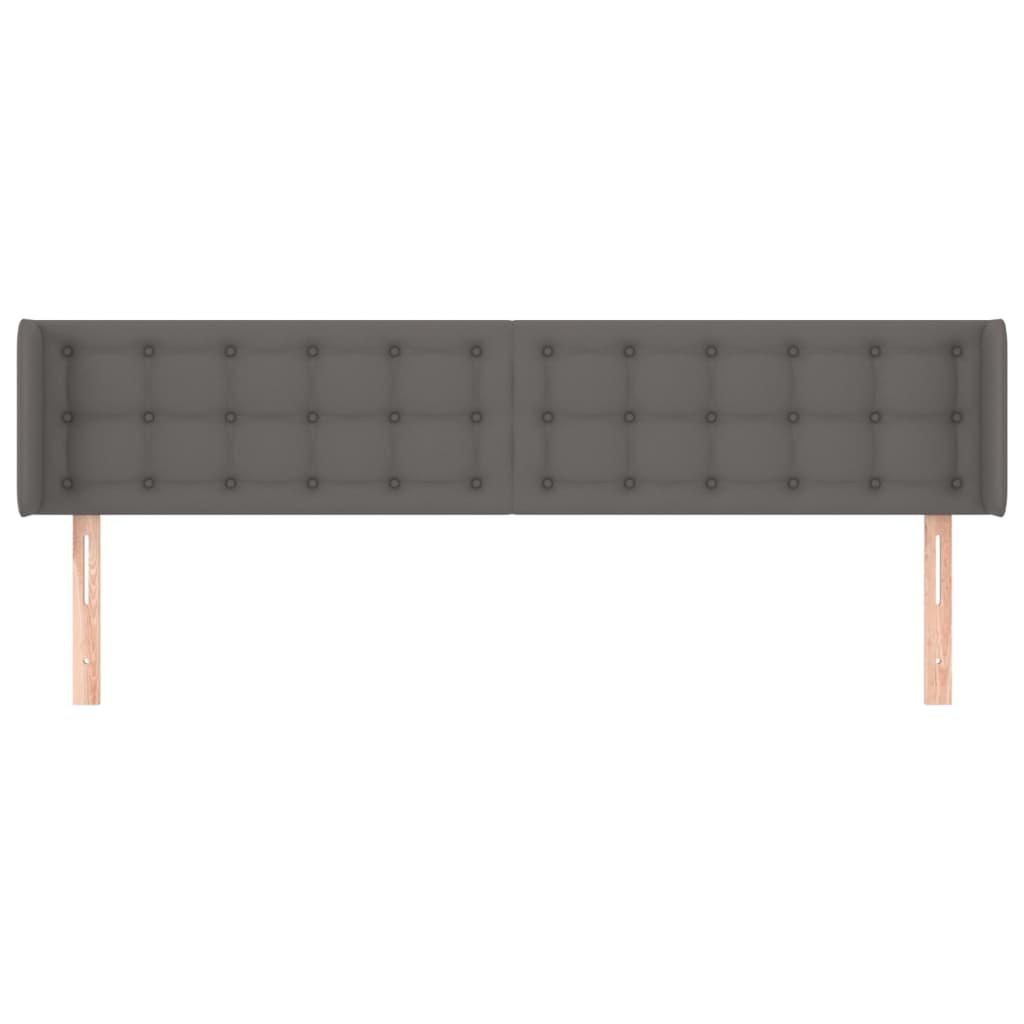 Testiera ad Orecchio Grigio 203x16x78/88 cm in Similpelle - homemem39