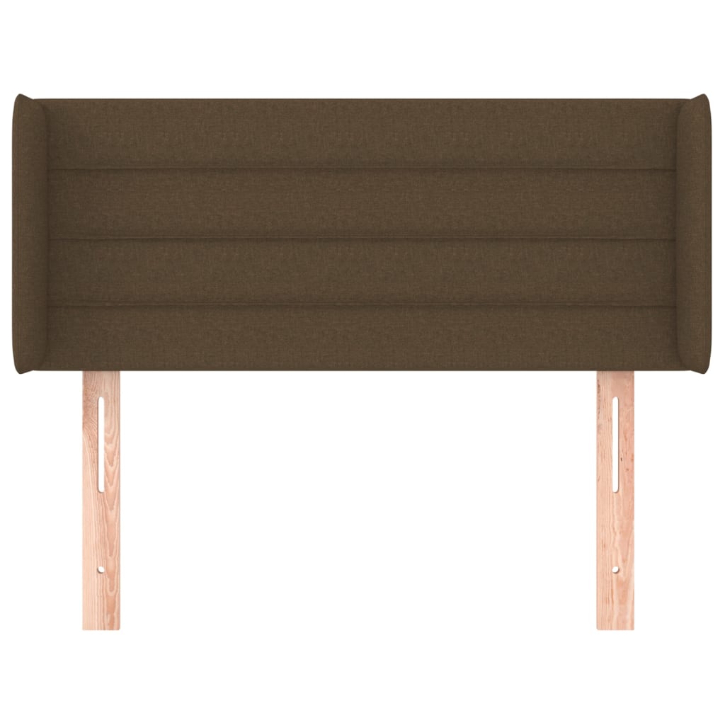 Testiera ad Orecchio Marrone Scuro 83x16x78/88 cm in Tessuto | homemem39