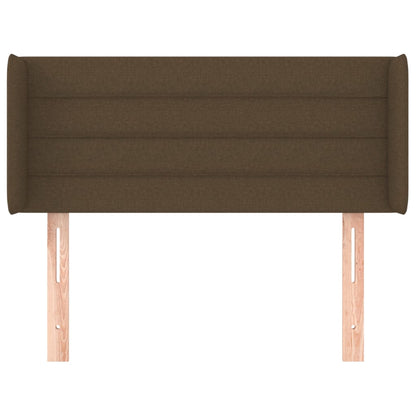 Testiera ad Orecchio Marrone Scuro 103x16x78/88 cm in Tessuto | homemem39