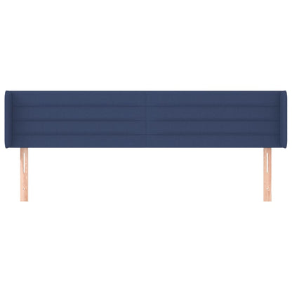 Testiera ad Orecchio Blu 183x16x78/88 cm in Tessuto