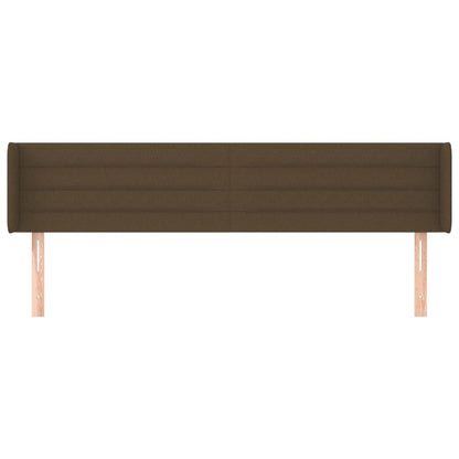 Testiera ad Orecchio Marrone Scuro 203x16x78/88 cm in Tessuto | homemem39