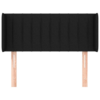 Testiera ad Orecchio Nera 83x16x78/88 cm in Tessuto