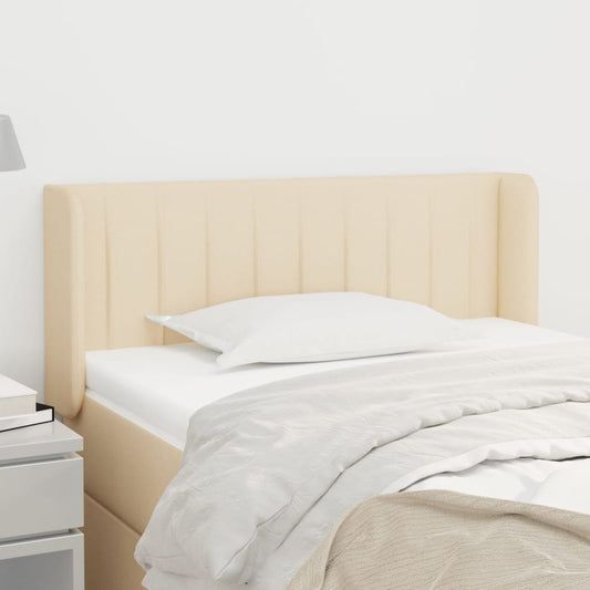 Testiera ad Orecchio Crema 93x16x78/88 cm in Tessuto