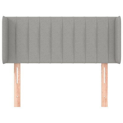 Testiera ad Orecchio Grigio Chiaro 103x16x78/88 cm in Tessuto