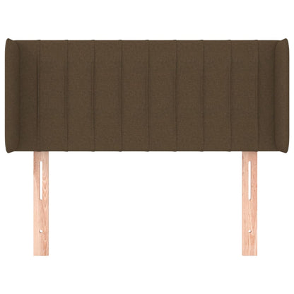 Testiera ad Orecchio Marrone Scuro 103x16x78/88 cm in Tessuto | homemem39
