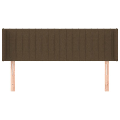 Testiera ad Orecchio Marrone Scuro 147x16x78/88 cm in Tessuto | homemem39