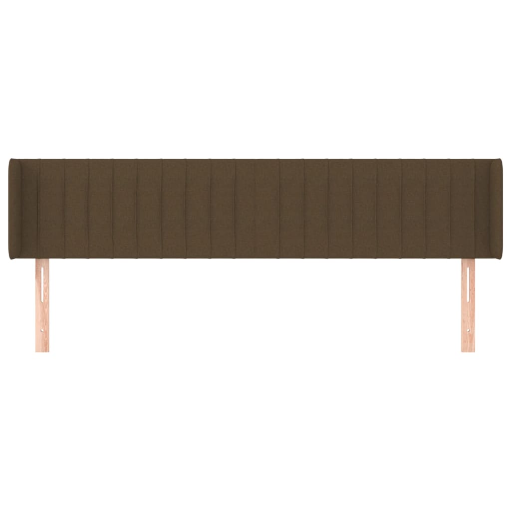 Testiera ad Orecchio Marrone Scuro 203x16x78/88 cm in Tessuto | homemem39
