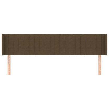 Testiera ad Orecchio Marrone Scuro 203x16x78/88 cm in Tessuto | homemem39