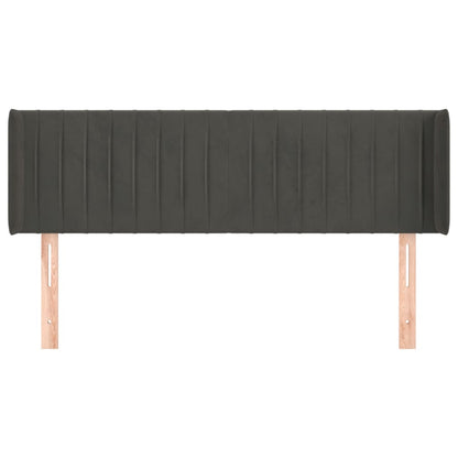 Testiera ad Orecchio Grigio Scuro 147x16x78/88 cm in Velluto | homemem39