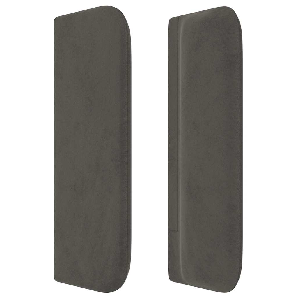 Testiera ad Orecchio Grigio Scuro 147x16x78/88 cm in Velluto | homemem39
