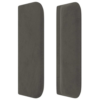 Testiera ad Orecchio Grigio Scuro 147x16x78/88 cm in Velluto | homemem39